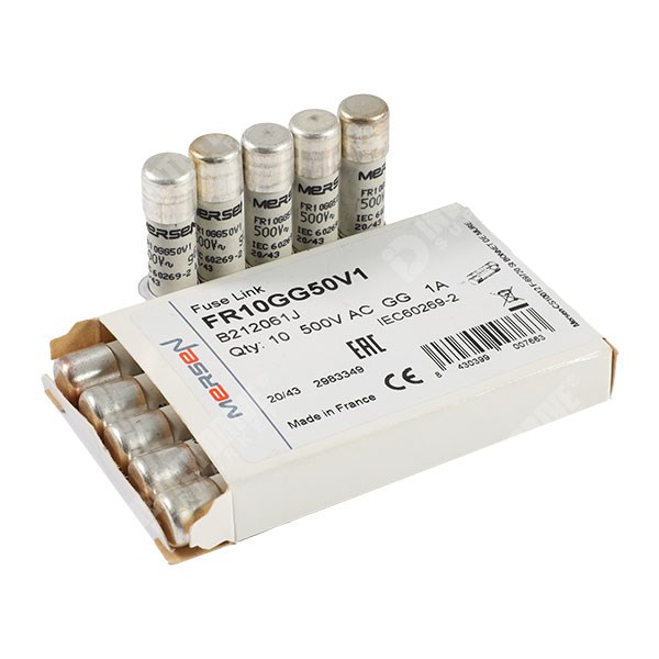 Photo of Mersen 1A 500Vac 10mm x 38mm gG General Purpose Fuse (10 pack)