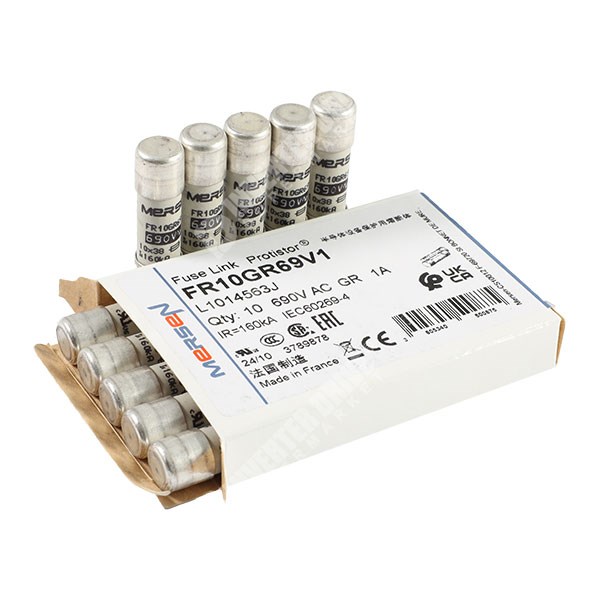 Photo of Mersen 1A 690Vac 10mm x 38mm gR High Speed Fuse (10 pack)