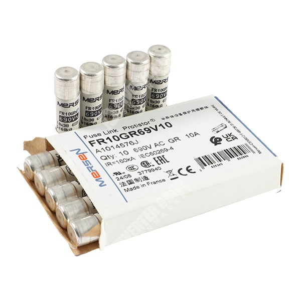 Photo of Mersen 10A 690Vac 10mm x 38mm gR High Speed Fuse (10 pack)
