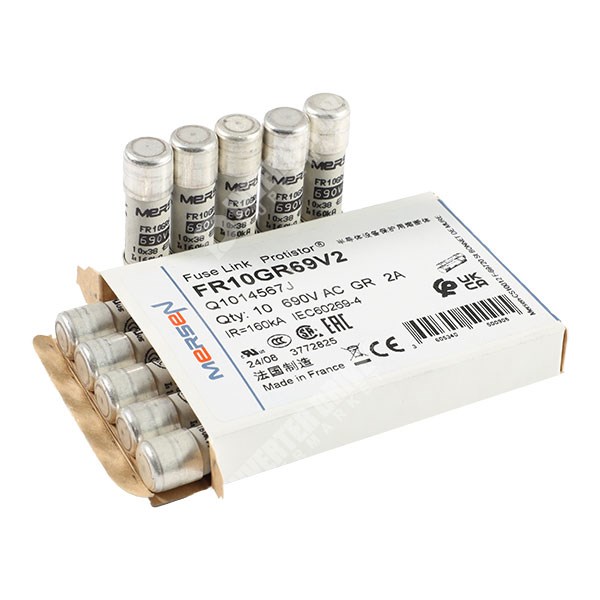 Photo of Mersen 2A 690Vac 10mm x 38mm gR High Speed Fuse (10 pack)