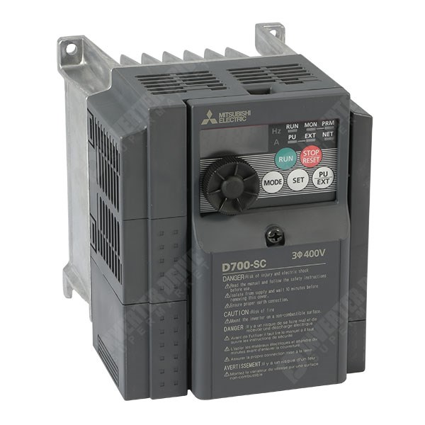 Photo of Mitsubishi D740 IP20 0.37kW 400V 3ph AC Inverter Drive, DBr, STO, Unfiltered
