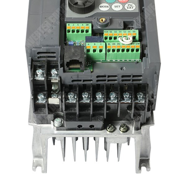 Photo of Mitsubishi D740 IP20 0.37kW 400V 3ph AC Inverter Drive, DBr, STO, Unfiltered