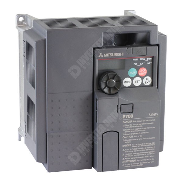 Photo of Mitsubishi E740 IP20 0.37kW 400V, AC Inverter Drive, DBr, STO, Unfiltered