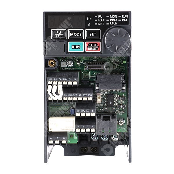 Photo of Mitsubishi E820S IP20 0.37kW 230V 1ph to 3ph AC Inverter, DBr, STO, Unfiltered