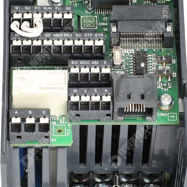 Photo of Mitsubishi E820S IP20 0.37kW 230V 1ph to 3ph AC Inverter, DBr, STO, Unfiltered