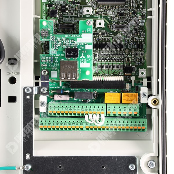 Photo of Mitsubishi F846 IP55 22kW 400V 3ph AC Inverter Drive, STO, C2 EMC with EtherNet
