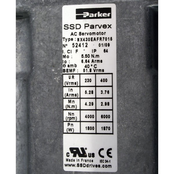 Photo of 4.3Nm x 4000RPM x 400V - AC Servo-Motor and Resolver in IP65