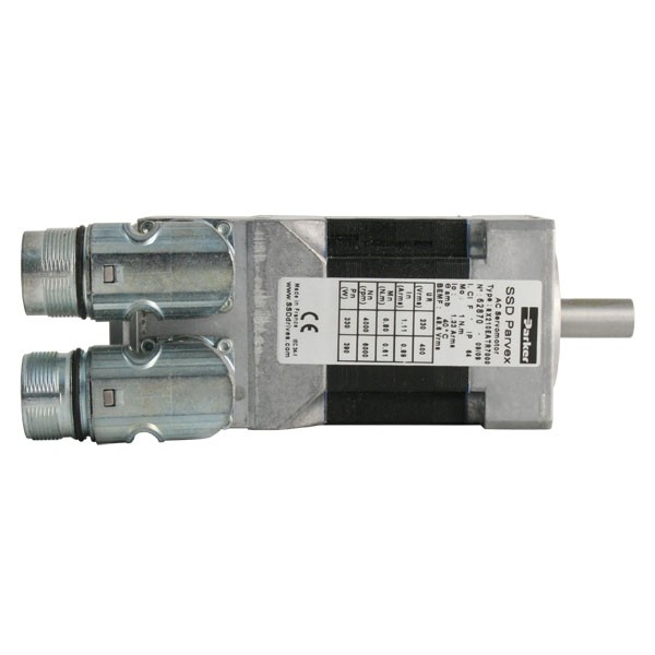 Photo of Parvex NX210 AC Servo Motor - 0.8Nm x 4000RPM at 230V, 0.6Nm x 6000rpm at 400V, Smooth Shaft