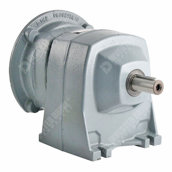Photo of Pujol 5.5kW x 155RPM 9.4:1 In-Line Gearbox for 4 Pole B5 132 Motor