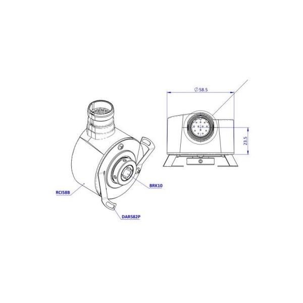 Photo of Radio Energie 1024ppr HTL Encoder Kit, 14mm Blind Hollow Shaft, Small Restraint &amp; M23 Connector