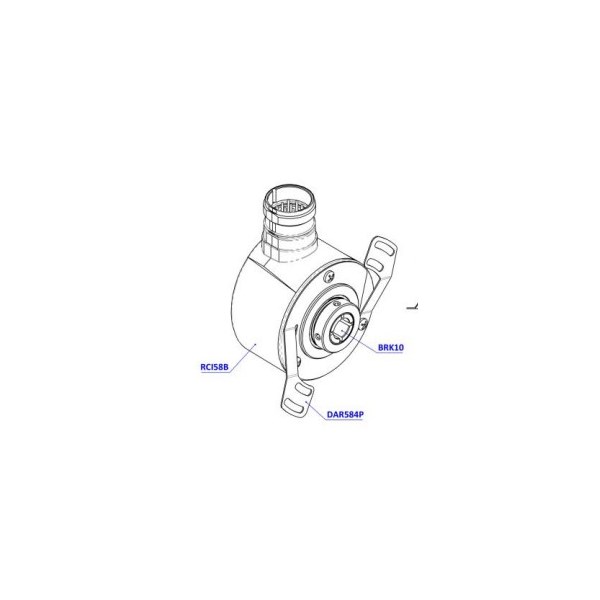 Photo of Radio Energie 1024ppr TTL Encoder Kit, 14mm Blind Hollow Shaft, Large Restraint &amp; M23 Connector
