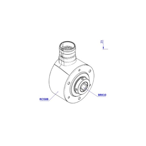 Photo of Radio Energie 1024ppr TTL Encoder, 14mm Blind Hollow Shaft, M23 Connector