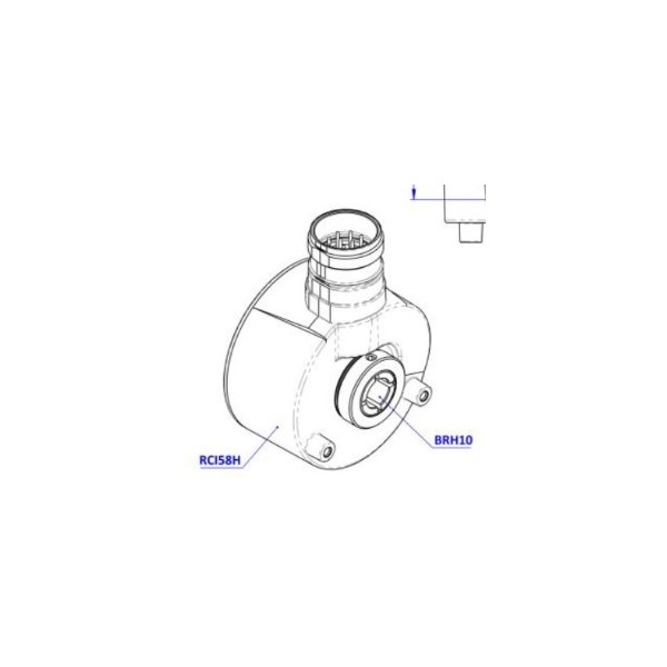 Photo of Radio Energie 1024ppr TTL Encoder, 14mm Hollow Shaft, M23 Connector