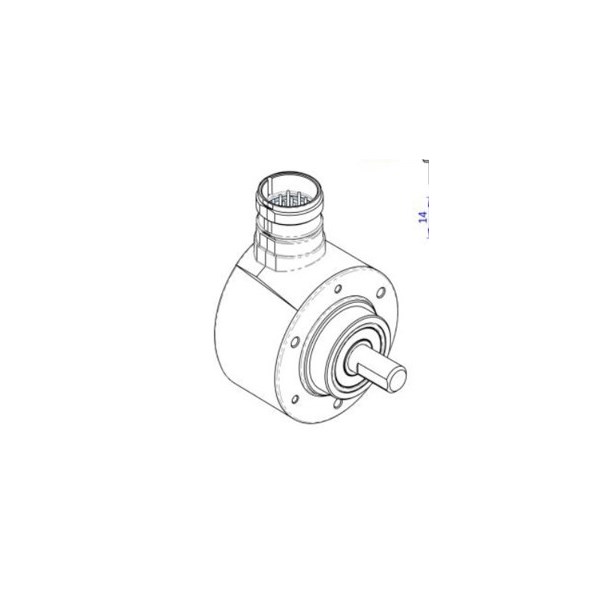 Photo of Radio Energie 1024ppr HTL Encoder, 10mm Solid Shaft, M23 Connector
