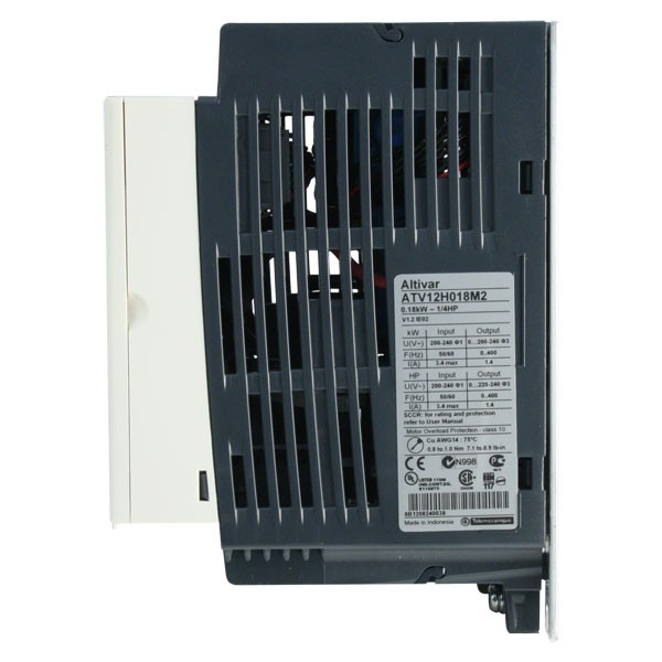 Photo of Schneider ATV12 IP20 0.18kW 230V 1ph to 3ph AC Inverter Drive, C1 EMC