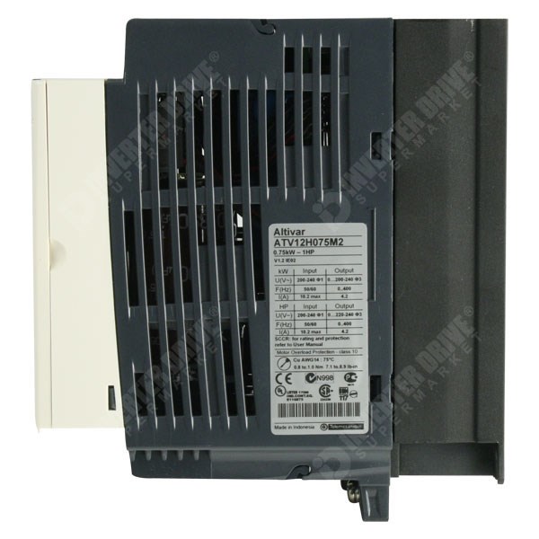 Photo of Schneider Altivar 12 0.75kW 115V 1ph to 230V 3ph AC Inverter Drive, No Filter