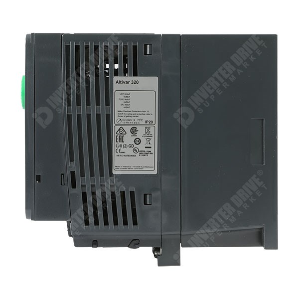 Photo of Schneider ATV320 Compact IP20  0.55kW 400V 3ph AC Inverter, STO, DBr, C2 EMC
