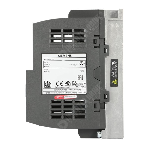 Photo of Siemens V20 0.12kW 230V 1ph to 3ph AC Inverter Drive, C1 EMC