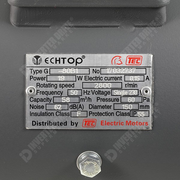 Photo of TEC Force Ventilation Fan for 80 Frame Motor, 230V 1ph