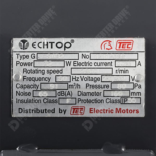 Photo of TEC Force Ventilation Fan for 90 Frame motor, 230V/400V 3ph