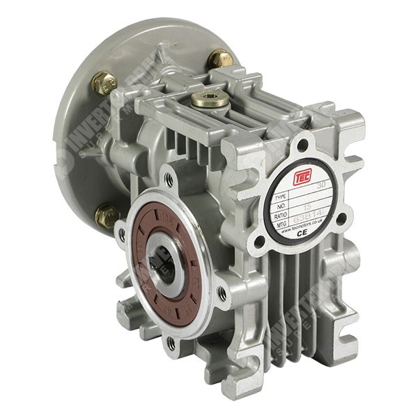 Photo of TEC TCNDK30 10:1 135RPM Worm Gearbox for a 0.25kW 4 Pole 63 Frame B14 Motor