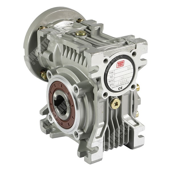 Photo of TEC TCNDK50 50:1 27RPM Worm Gearbox for a 0.25kW 4 Pole 71 Frame B14 Motor