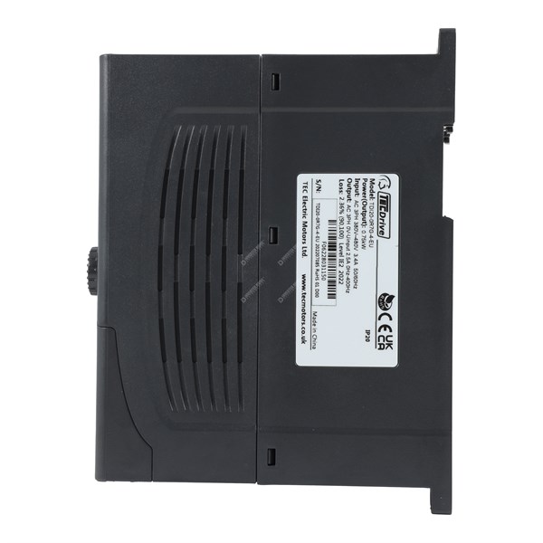 Photo of TEC TDi20 IP20 0.75kW 400V 3ph AC Inverter Drive, DBr, STO, C3 EMC 