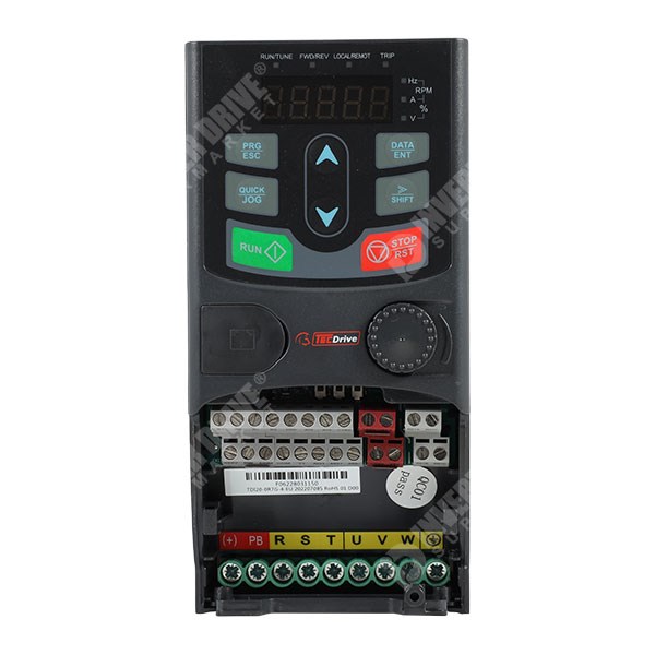 Photo of TEC TDi20 IP20 0.75kW 400V 3ph AC Inverter Drive, DBr, STO, C3 EMC 