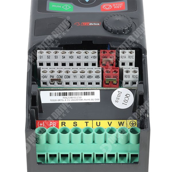 Photo of TEC TDi20 IP20 0.75kW 400V 3ph AC Inverter Drive, DBr, STO, C3 EMC 