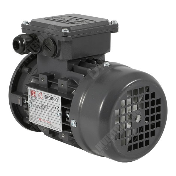 Photo of TEC IE1 0.25kW Aluminium Three Phase Motor 230V/400V 4 Pole 63 B14B Large Face