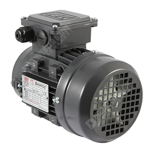 Photo of TEC IE1 0.37kW Aluminium Three Phase Motor 230V/400V 4 Pole 71 Frame B14