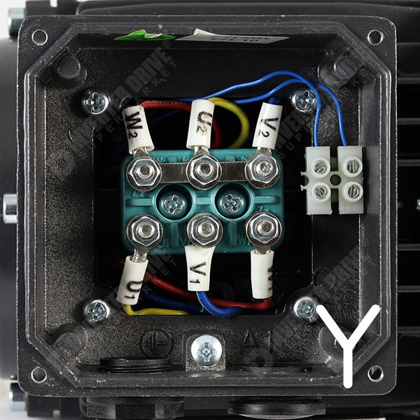 Photo of TEC IE1 0.25kW Aluminium Three Phase Motor 230V/400V 2 Pole 63 Frame B3