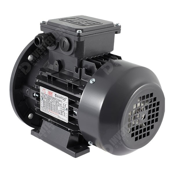 Photo of TEC IE2 0.55kW Three Phase Aluminium  Motor 230V/400V 4 Pole 80 Frame B35