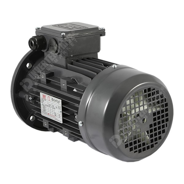 Photo of TEC IE2 1.1kW Aluminium Three Phase Motor 230V/400V 6 Pole 90L Frame B5