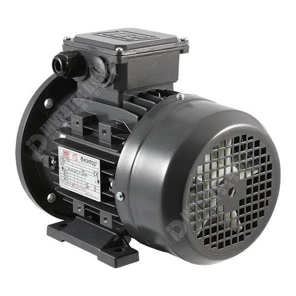 Photo of TEC IE2 0.75kW Aluminium Three Phase Motor 230V/400V 6 Pole 90S Frame B35