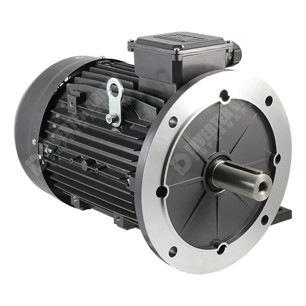 Photo of TEC IE2 4kW Aluminium Three Phase Motor 400V 6 Pole 132M Frame B5