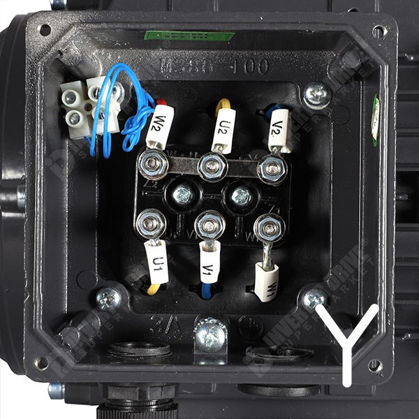 Photo of TEC IE3 0.75kW Aluminium Three Phase Motor 230V/400V 2 Pole 80 Frame B5