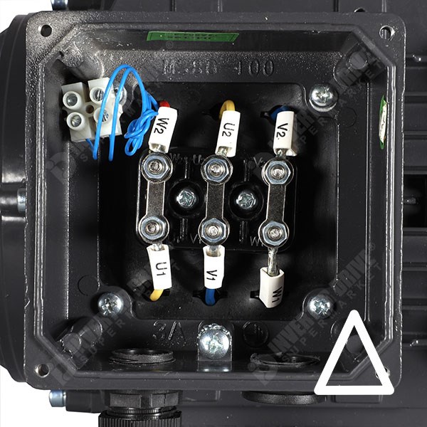 Photo of TEC IE3 0.75kW Aluminium Three Phase Motor 230V/400V 2 Pole 80 Frame B5