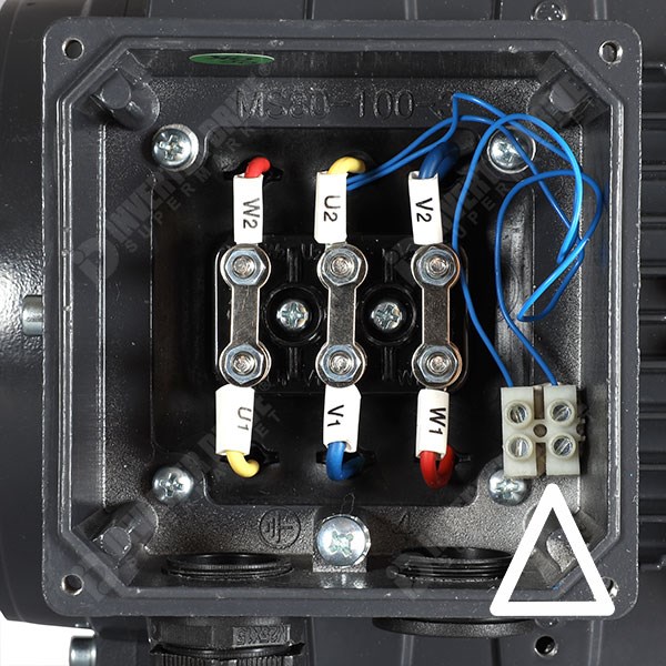 Photo of TEC IE3 1.1kW Motor 230V/400V 4 Pole 90S Frame B3 with Encoder &amp; Force Vent Fan