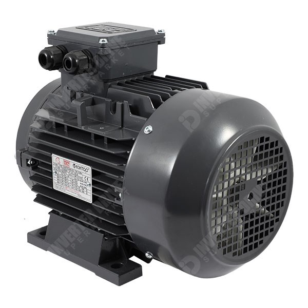 Photo of TEC IE3 4kW Aluminium Three Phase Motor 400V 4 Pole 112 Frame B34