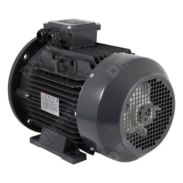 Photo of TEC IE3 3kW Aluminium Three Phase Motor 230V/400V 6 Pole 132S Frame B35