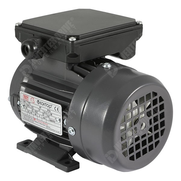 Photo of TEC - 230V Single Phase Motor 0.12kW (0.16HP) Cap Run 2P 56F B3 Foot