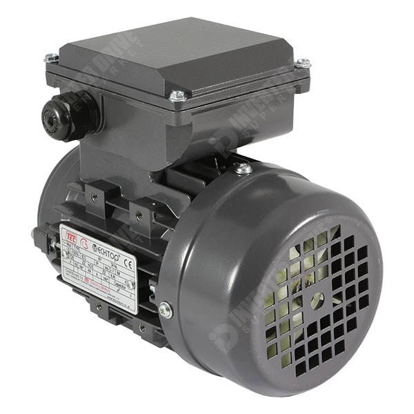 Photo of TEC - 230V Single Phase Motor 0.18kW (0.25HP) Cap Run 4P IE2 63F B14 