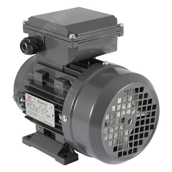 Photo of TEC - 230V single Phase Motor 0.37kW (0.5HP) Cap Run 2P 71F Foot/Face