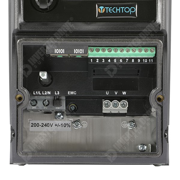 Photo of TEC TECDrive IP66 Indoor/Outdoor 0.75kW 230V 1ph to 3ph AC Inverter, SW, C1 EMC