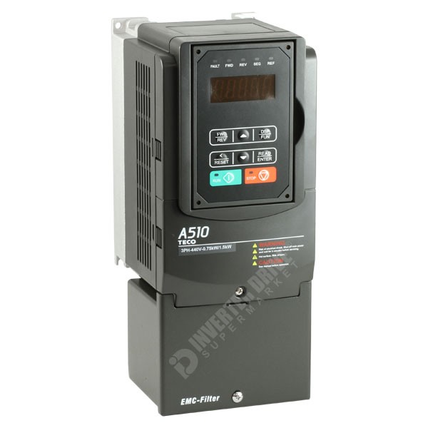 Photo of Teco A510 1.5kW/2.2kW 400V 3ph AC Inverter Drive, DBR, C3 EMC