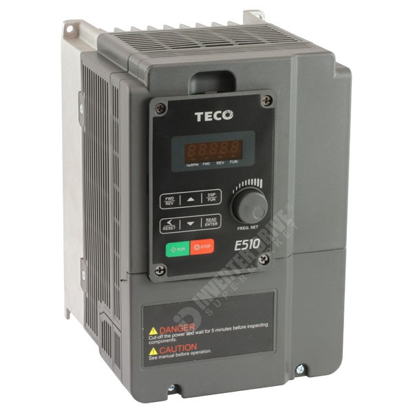 Photo of Teco E510 IP20 1.5kW 230V 1ph to 3ph AC Inverter Drive; DBr, C2 EMC