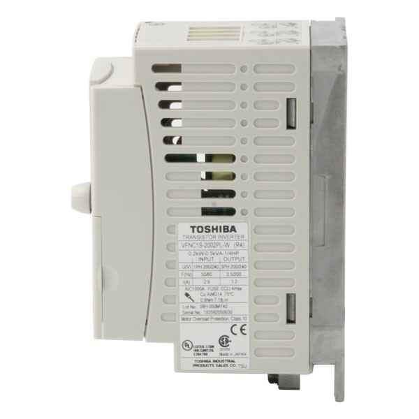 Photo of Toshiba VF-nC1 Nano - 0.75kW 230V 1ph to 3ph - AC Inverter Drive Speed Controller