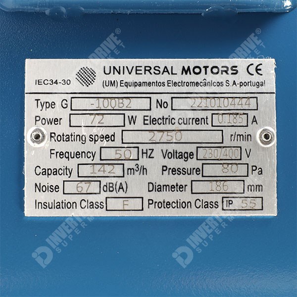 Photo of Universal Force Ventilation Fan for 100 Frame Aluminium Motor, 400V 3ph