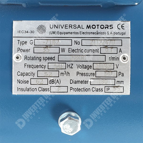 Photo of Universal Force Ventilation Fan for 71 Frame Aluminium Motor, 400V 3ph